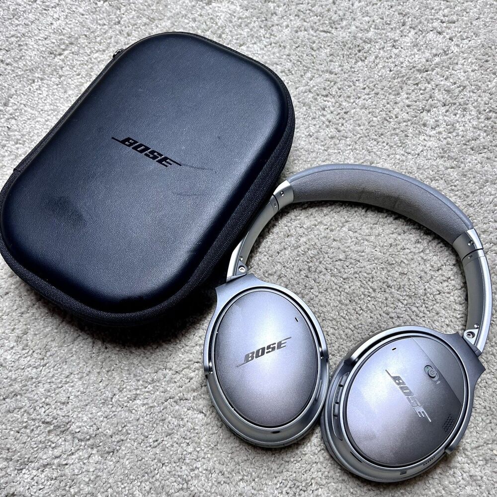 Bose QuietComfort WIRELESS Bluetooth Noise Canceling Headphones -Silver w/ Case